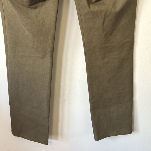 Veronica Beard ADELAIDE ZIPPER POCKET SKINNY STRAIGHT LEG PANTS ARMY GREEN Sz 8 - Picture 8 of 14